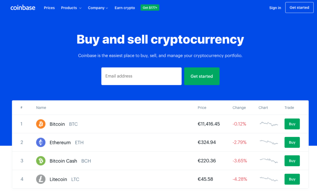 Bitcoin kopen bij Coinbase